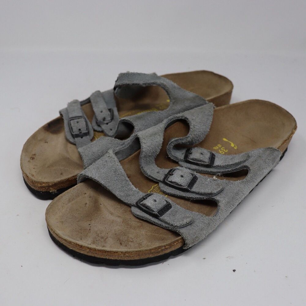 Birkenstock Berki's Sandals Grey Suede 39 Germany Florida - Picture 2 of 7